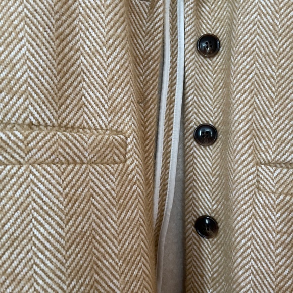 NEW Sanctuary x Anthropologie coat, size XS, brown and white striped, soft - Picture 3 of 9